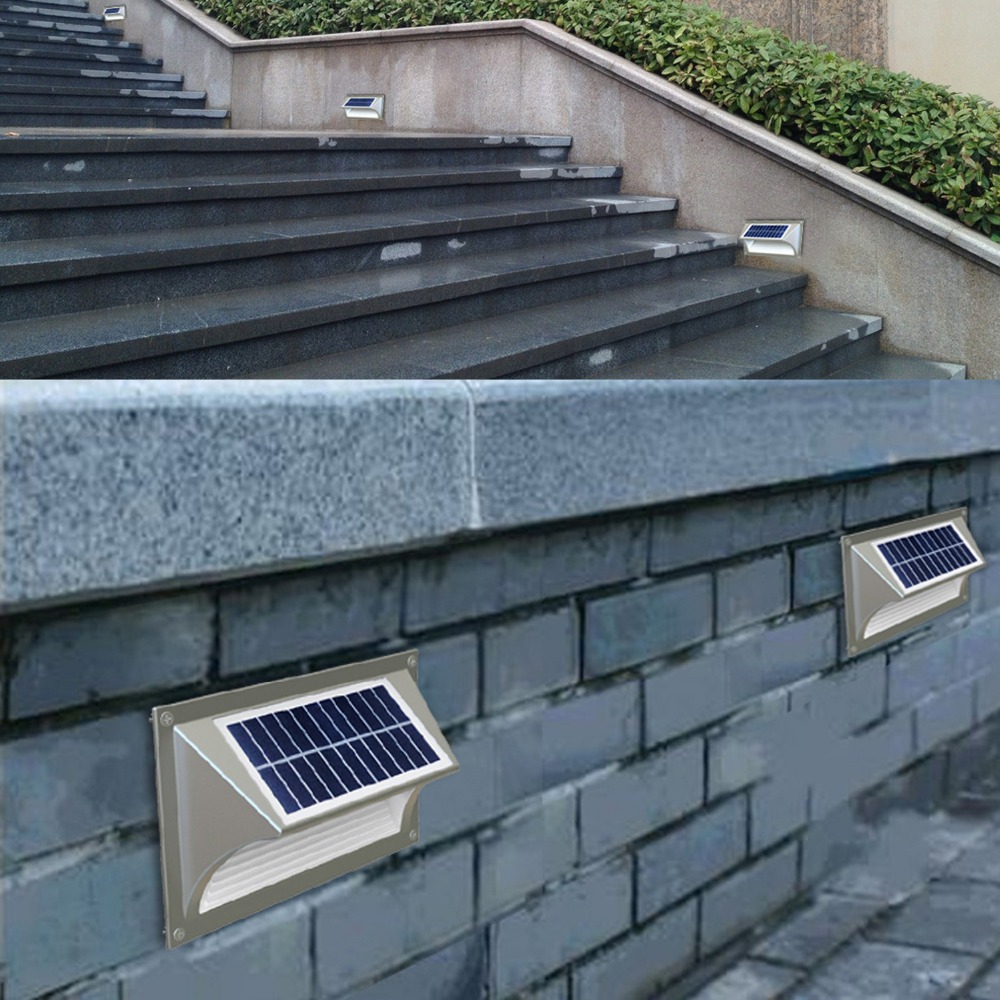 Stainless Steel Outdoor Solar Wall Light Ip65