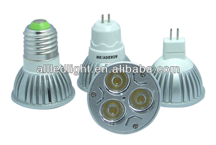 aluminum white high power led spot lights 3W