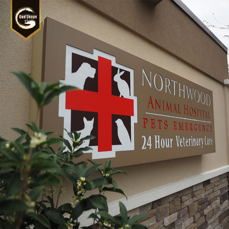 Custom made led suck  acrylic sign board illuminated indoor signage hospital signs