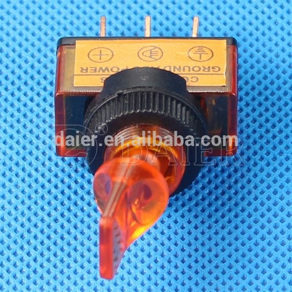 12MM Single Pole 3Pin Lighted Mini 20A Toggle Switches For Cars