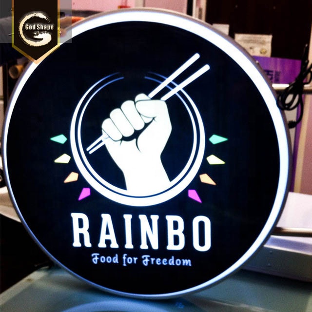 Advertising  Outdoor Waterproof Acrylic Led Light Box Display Wall Mounted Metal Back and Front Light Box Signage