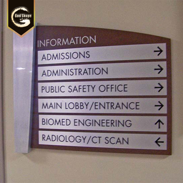 Curved Extruded Building Directory Floor Index Indoor Sign