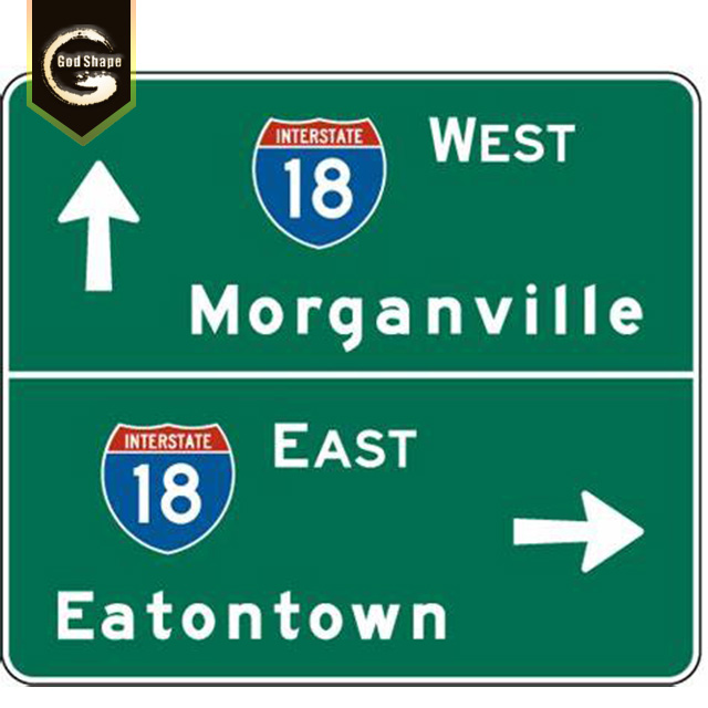 Outdoor Indoor Free Standing Aluminum Directional Road Signage Wayfinding Sign