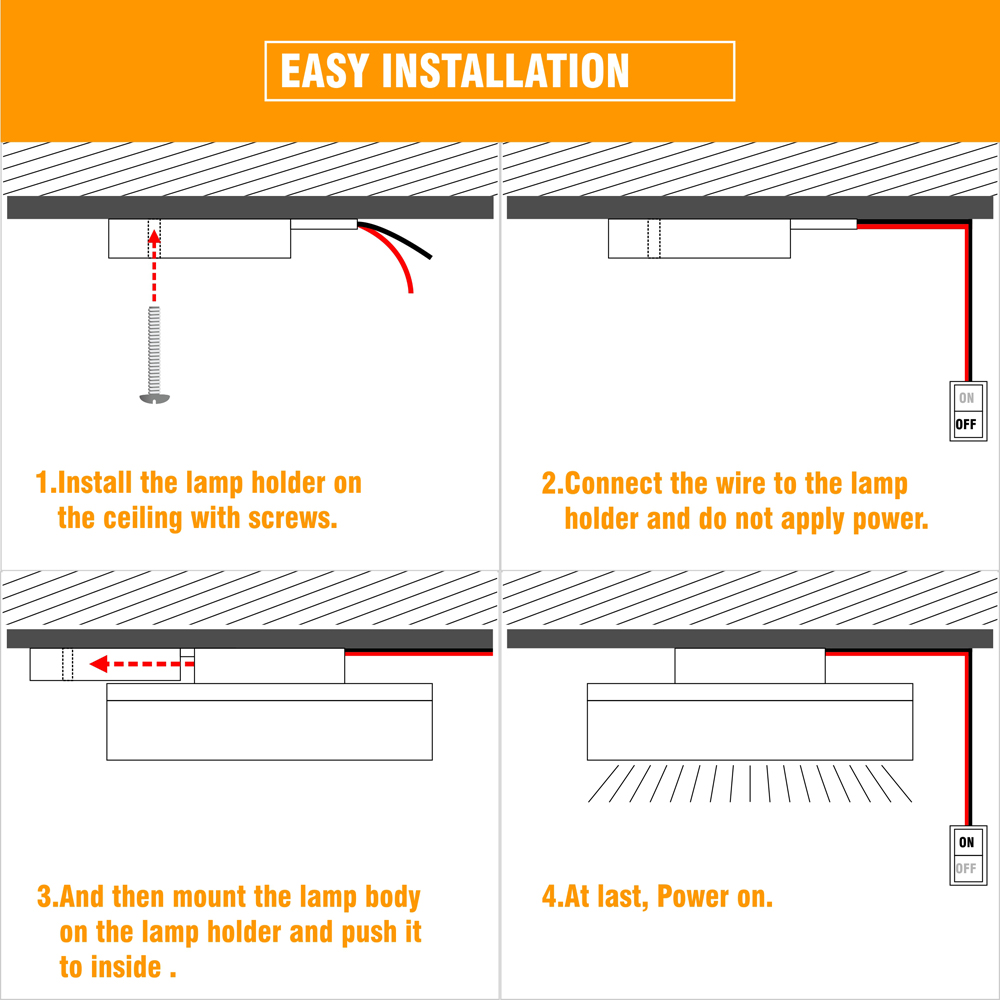 85-265V 48W Surface Mounted Modern Light LED Square Panel Lamp For Home Office Lighting