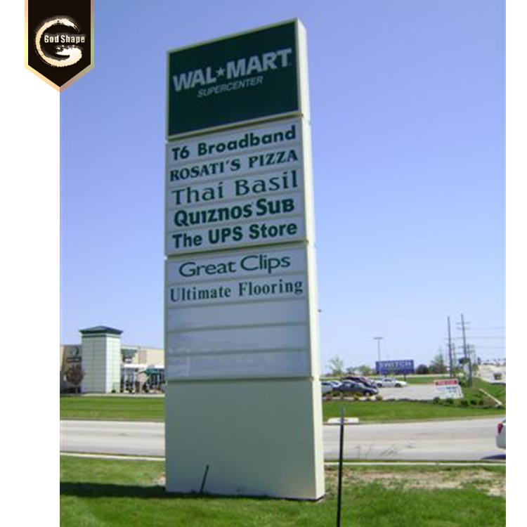 Outdoor Advertising metal electric pylon signage board for shops company business advertising brand signs