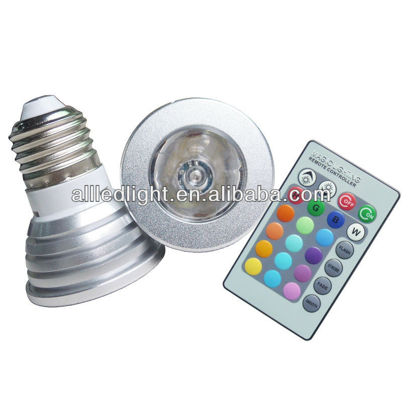 E27 3W rgb led spotlight