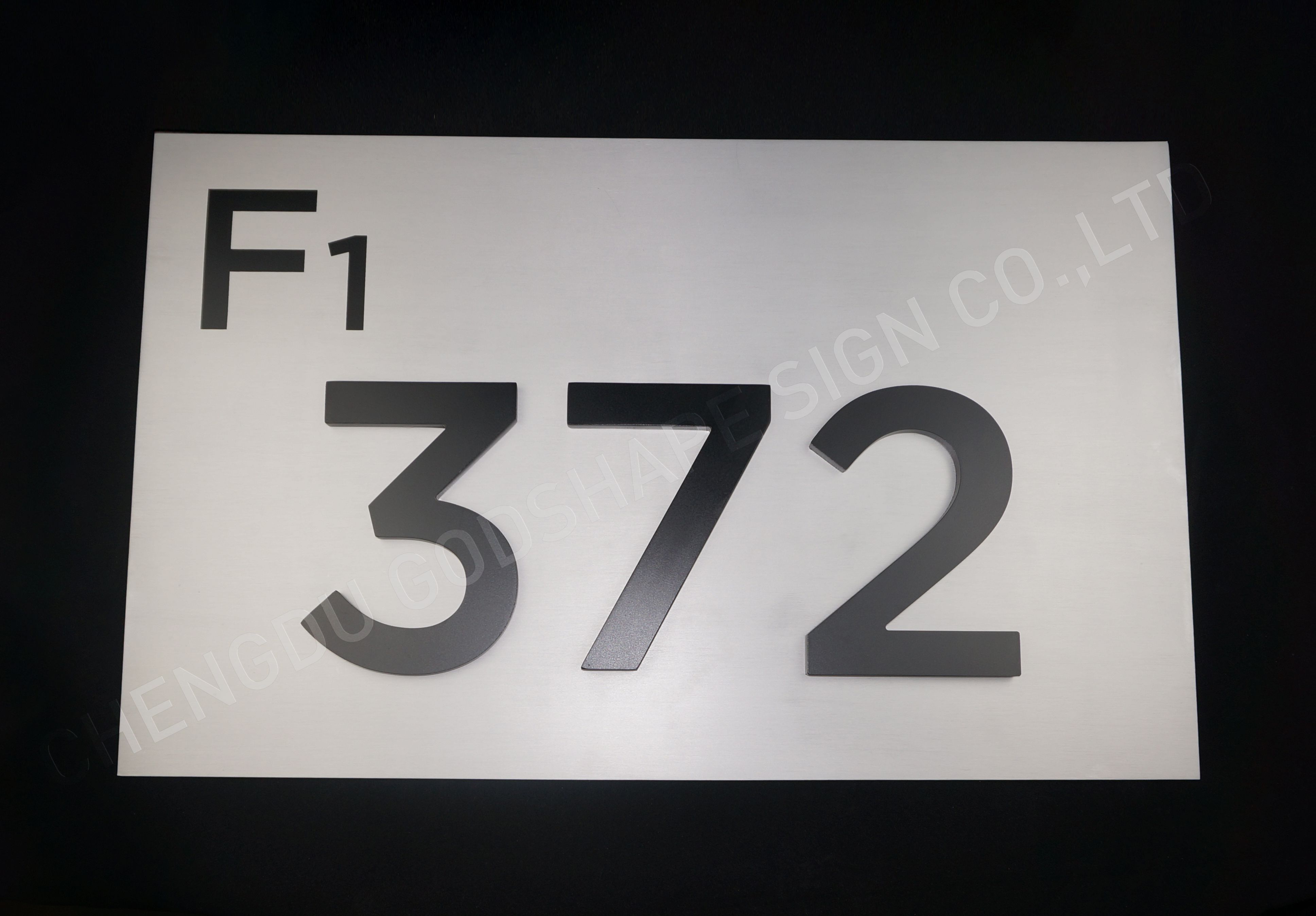 Custom made aluminum cut out letters  floor number metal plate signage for parking lot