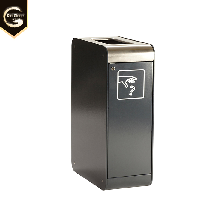 OEM Custom High Quality Recycle Outdoor Stainless Steel Metal Office Garbage Trash Can Waste Bin Dustbin