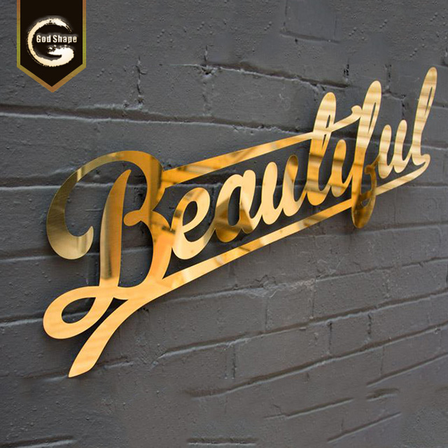 Custom 3d resin illuminated letters solid acrylic letter metal letter sign