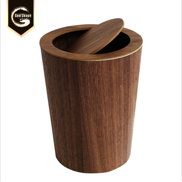 Outdoor Stainless Steel Wood Like Street Road Park Trash Can Waste Bins for Real Estate Apartment with Ashtray