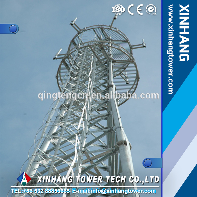 Galvanized Steel Structure Telecom Pole for Mongolia
