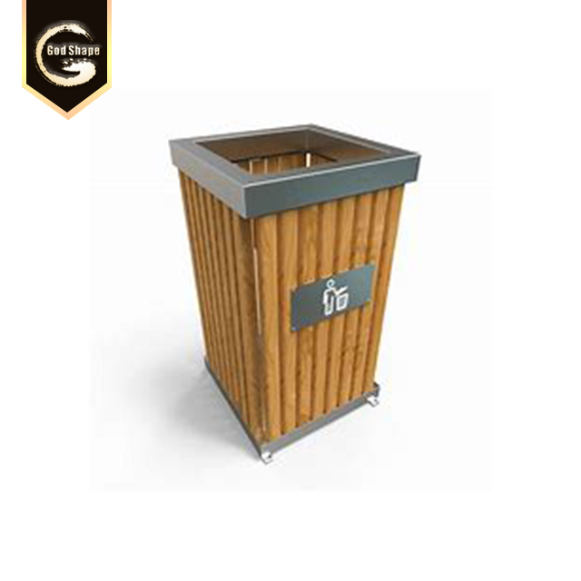 OEM Outdoor Stainless Steel Simple Trash Can  Office Apartment Trash Can Garbage Waste Bins