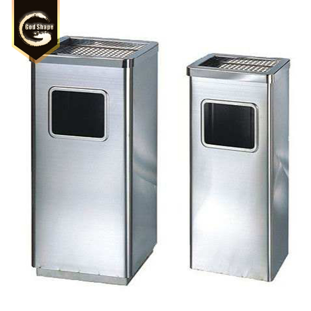 Factory Supplying Stainless Steel Metal Outdoor Trash Can Waste Bin
