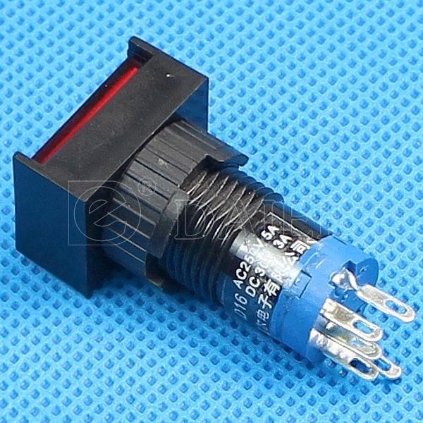 Momentary ON (ON) Illuminated Rectangular Mechanical Push Button Switch