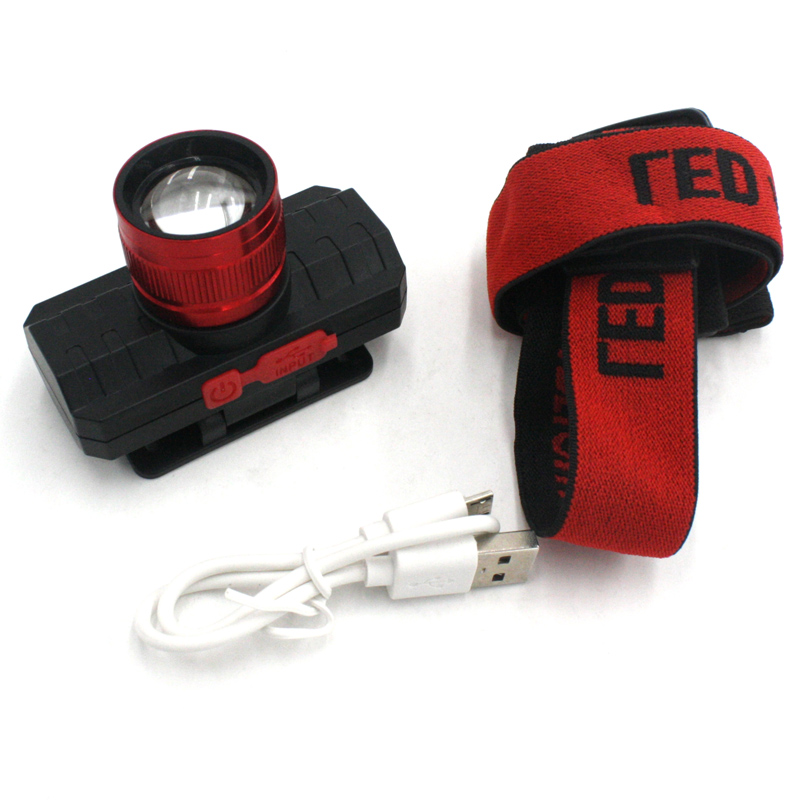 Goldmore high quality 1200mah rechargeable battery zoomble T6 LED headlamp for emergency outdoor