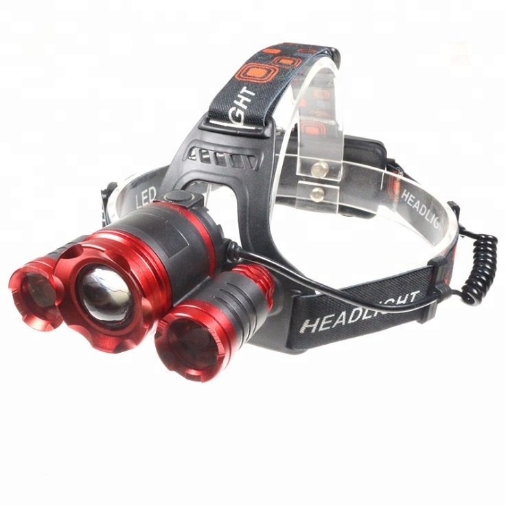 LED Mini Fishing Helmet Zoomable Head Light