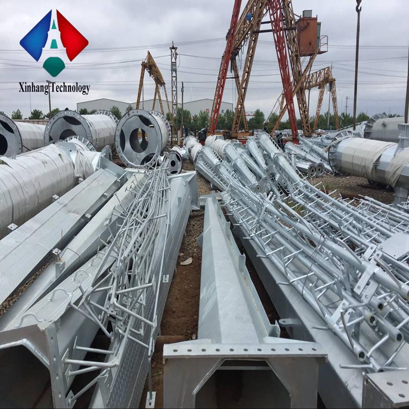 galvanized 69 kv steel pole electricity terminal line tower power electric transmission towers