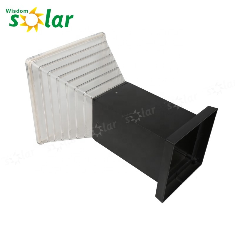 2018 top sell solar energy light Aluminum solar garden lights solar square bollard outdoor pathway lights