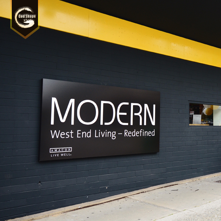 OEM cistom Outdoor signage store front fret cut advertising  light box signage led sign