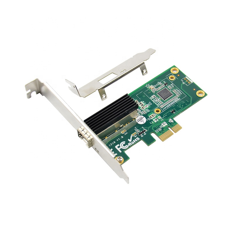 PCI express  Gigabit SFP Network Card Fiber Optic card  for Server  Intel I210AS Chipset