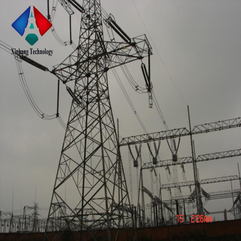 400kv power transmission electric monopole line array 24m 25m 28m 30m 50m self supporting tower