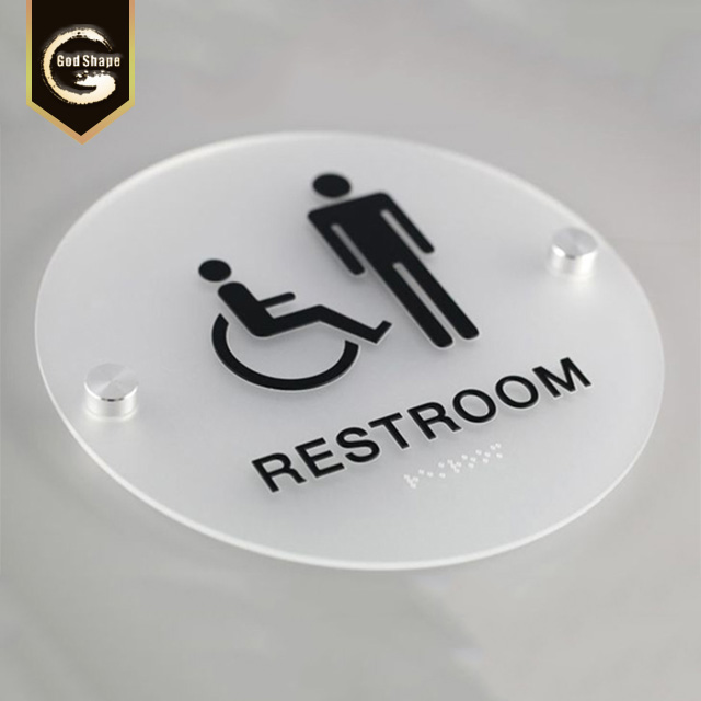 China Factory Hight Quality Plastic Acrylic Ada Braille Tactile Sign
