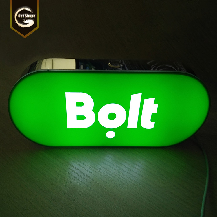 Taxi USB light box signage oval illuminated lightbox taxi car sign