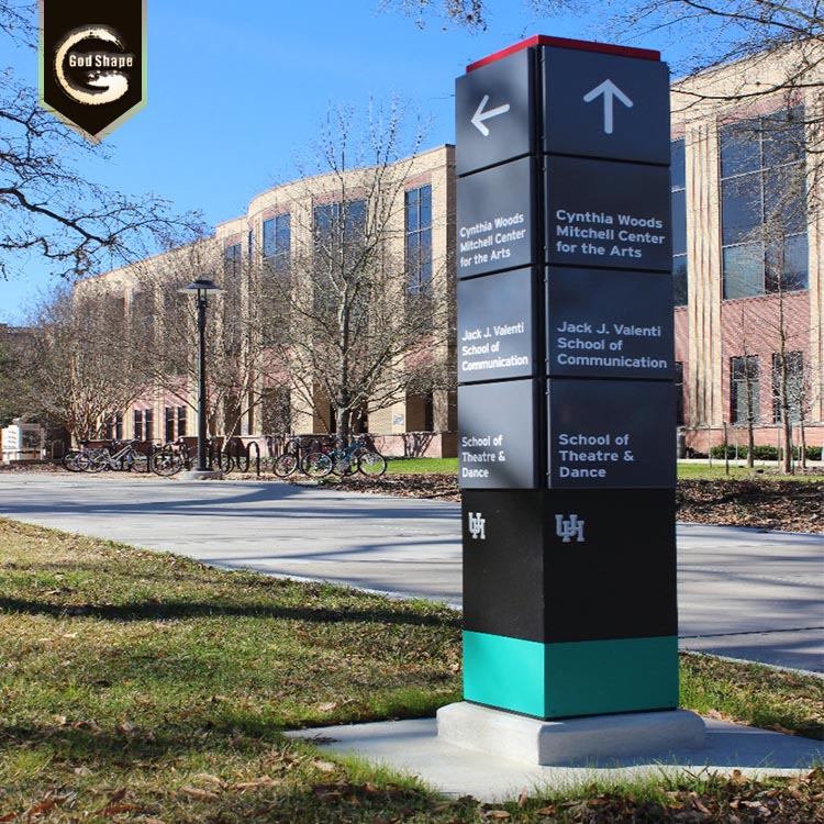 Custom high illuminated pylon signs outdoor pylon sign board direction sign board