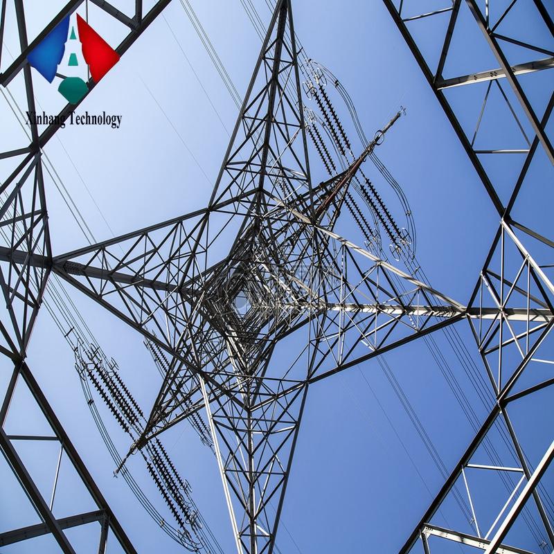 cross arm electric galvanized philippines steel 110kv 132 kv utility flange pole