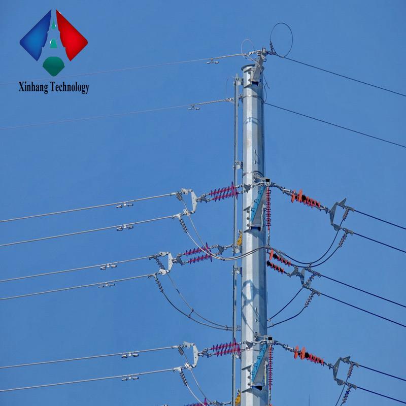 anti rust tower 11kv 132kv transmission line electric steel power transmission pole