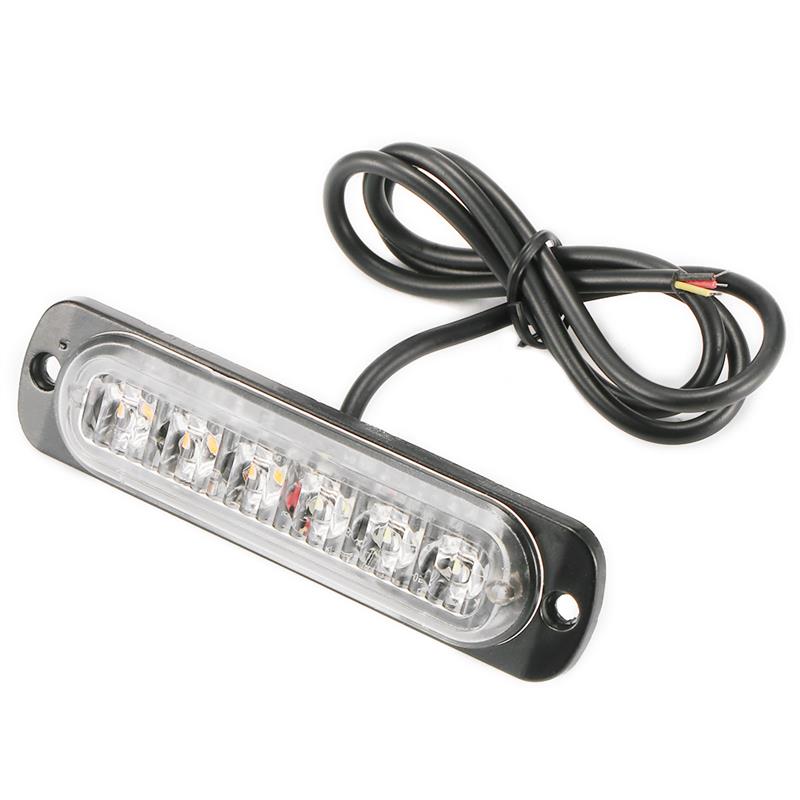 DC 12V-24V 6 LED Car Auto Truck Emergency Beacon Warning Hazard Flash Strobe Light Bar Police Signal Lamp Amber White Red Blue