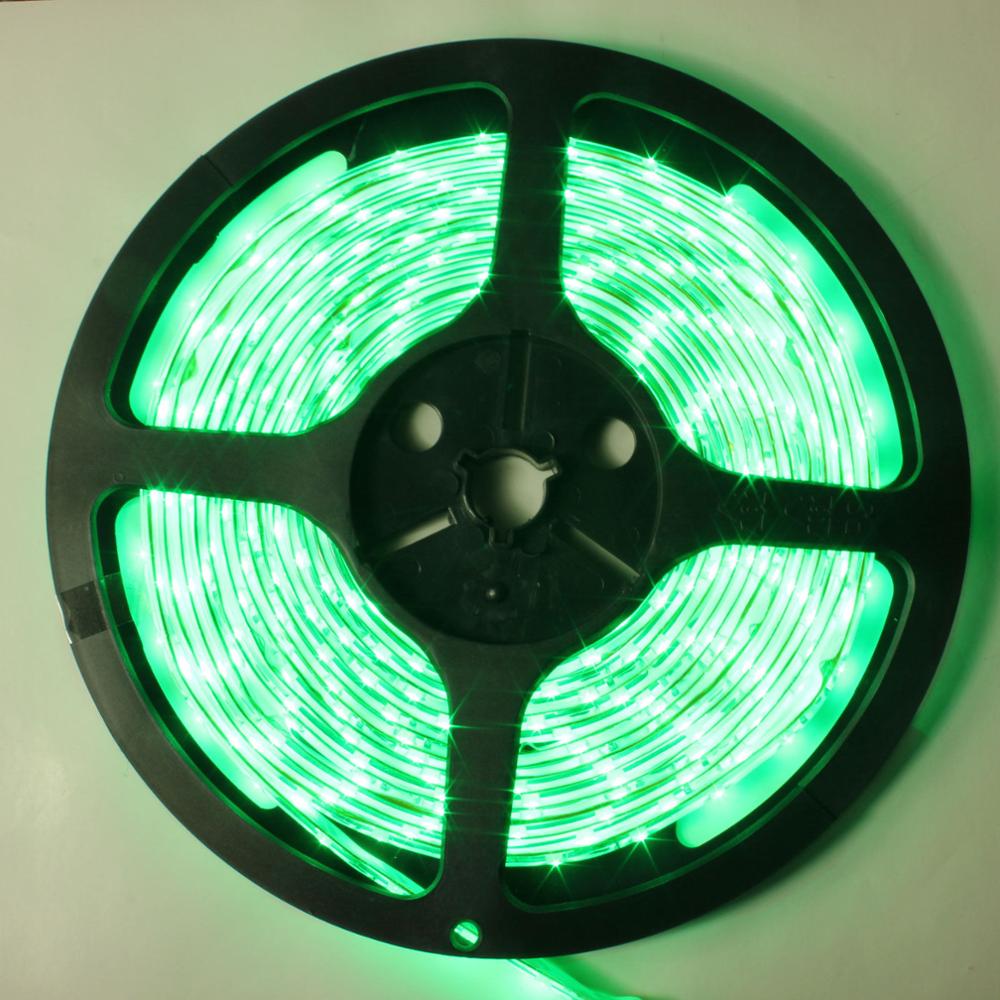 LED Strip 5050 DC12V 60LEDs/m Flexible LED Light Green Color  5050 LED Strip 300LEDs 5m/lot