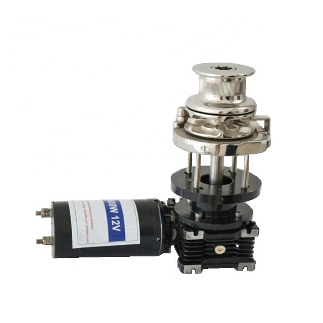 400W yacht ship marine 12v electric capstan winches use rope and chain JVVC-003