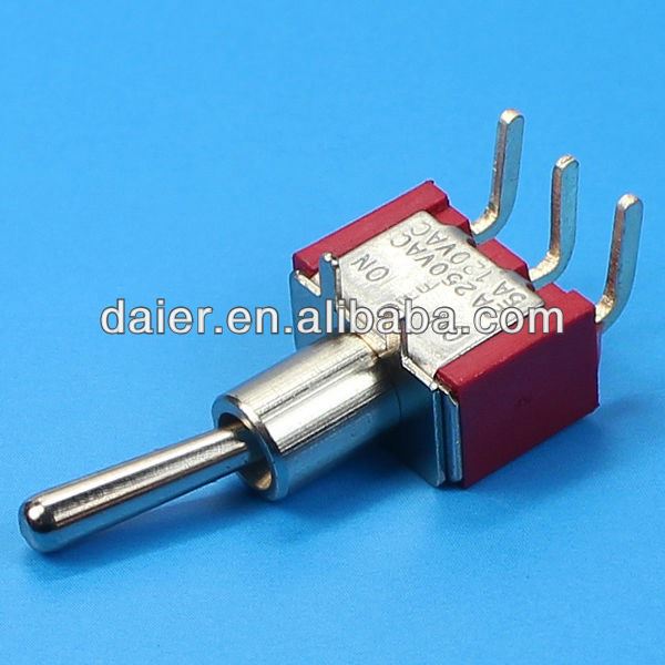 6A 125V Single Pole 3 Pin ON OFF ON MTS PC-H Terminal Toggle Switch