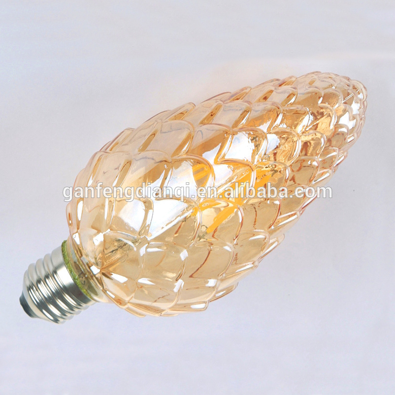 6W E27 led bulb UL FCC Strawberry led filament bulb