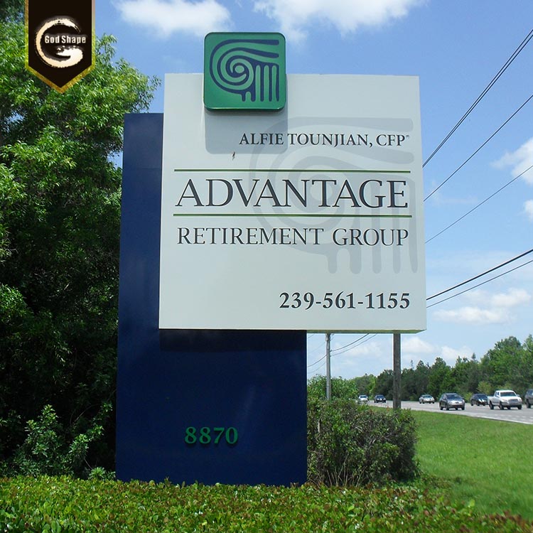 Manufacturer signage board illuminated outdoor advertising pylon board led  signs