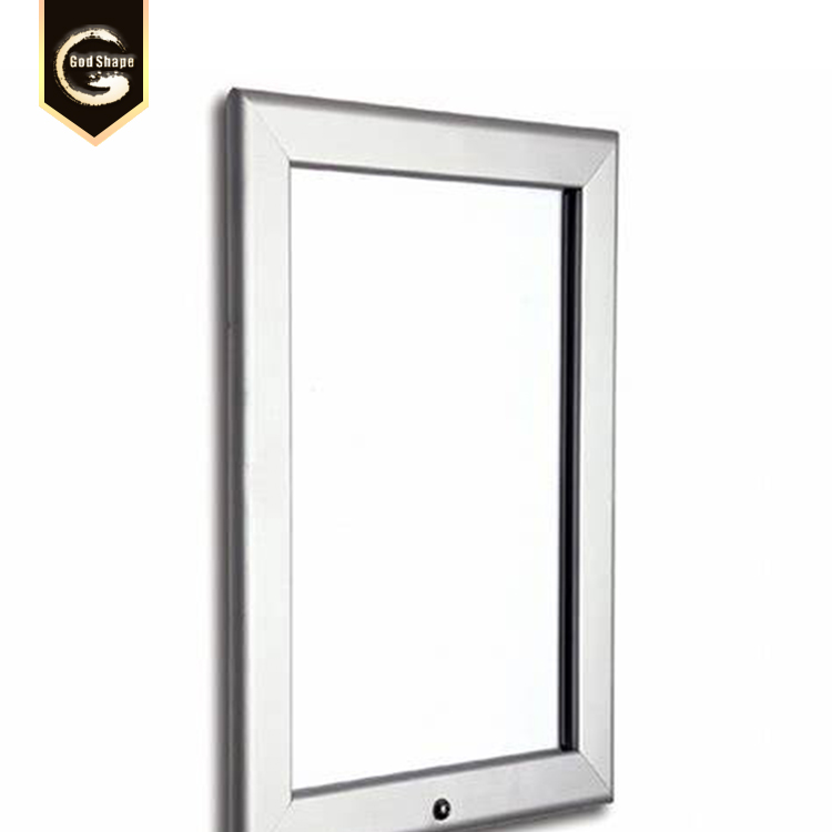 China Factory Price A3 29.7x 42cm Round Square Corner Aluminium Sign  Movie Poster Metal Frame Double side poster frame