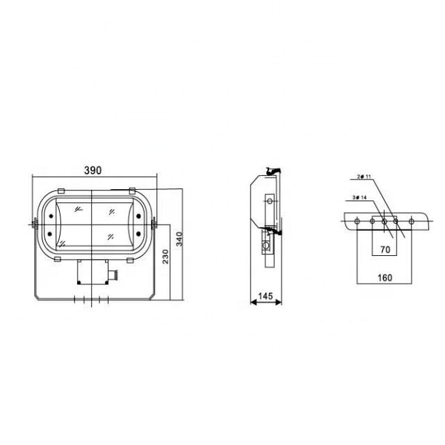 500W boat ship marine flood light projector fixtures TG67A