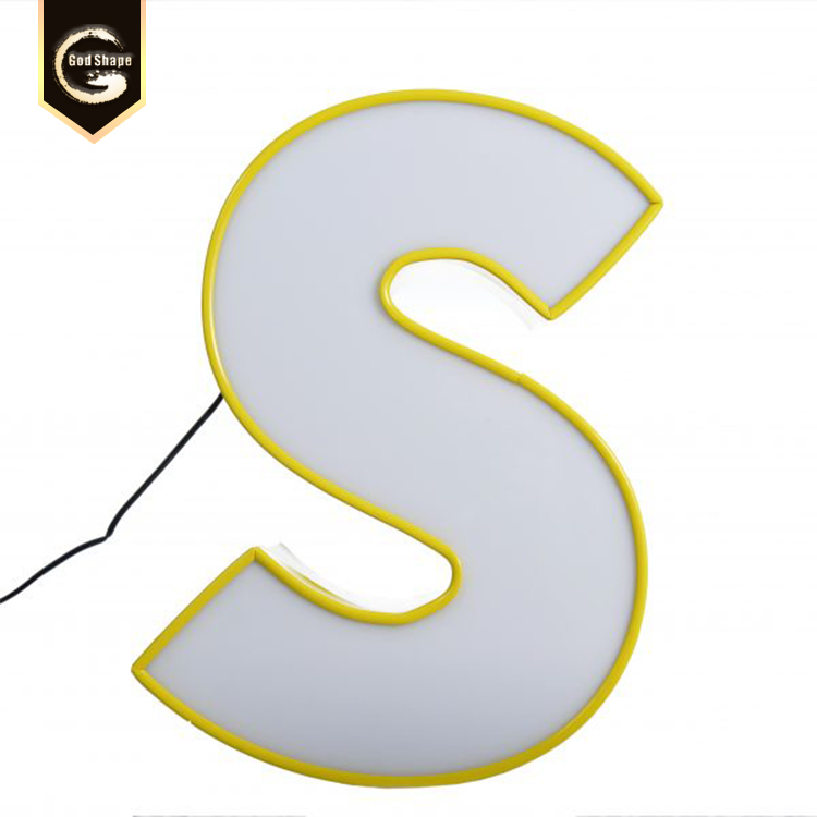 Factory supply wall mount advertising lights led signs acrylic letters