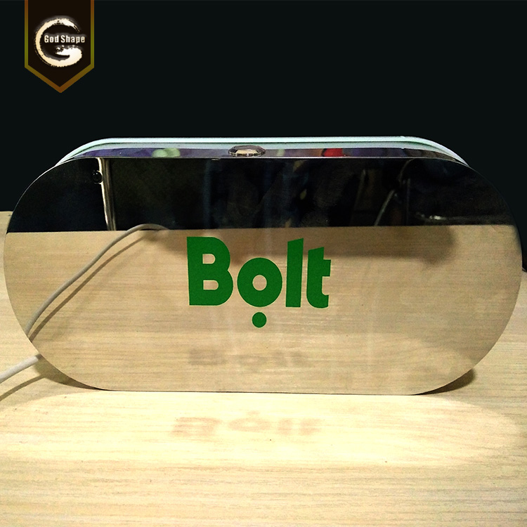 Custom logo signage illuminated lightbox taxi car USB led light box