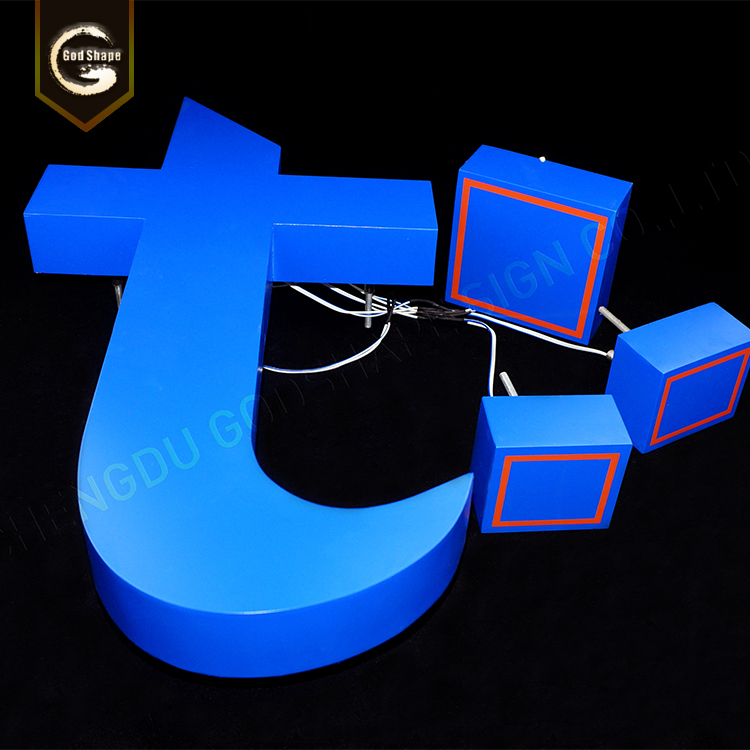 Factory cheap price led sign aluminum exterior signage wall off sign reverse channel letters