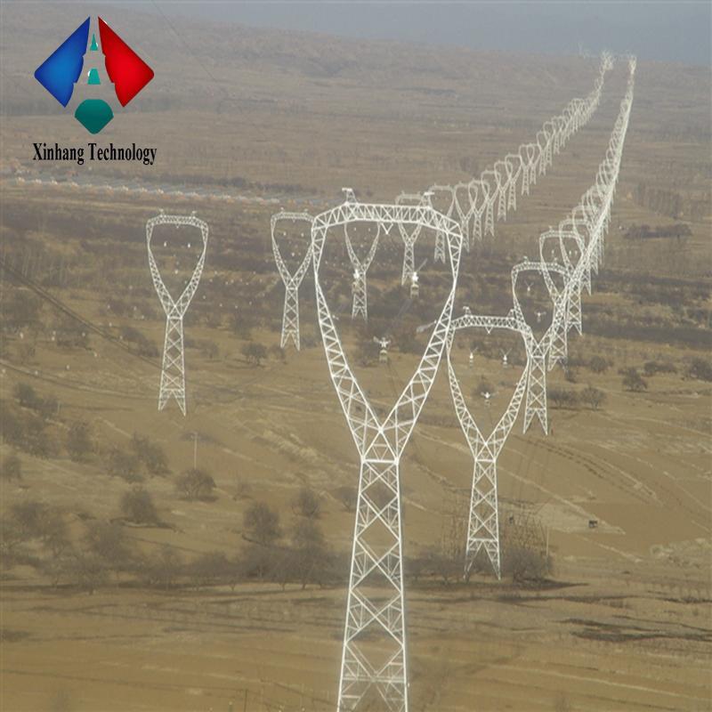 33kv 132kv tower flange pole power transmission line structural steel