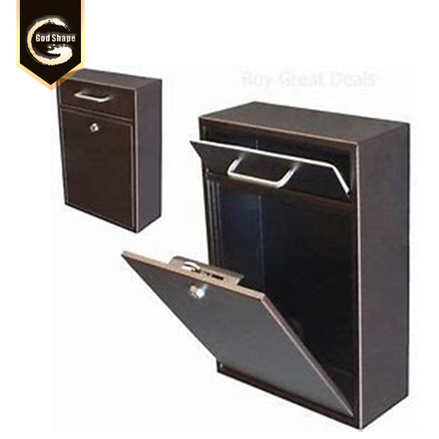Large Metal Outdoor Apartment Waterproof Letterbox Parcel Drop Mailbox Lock