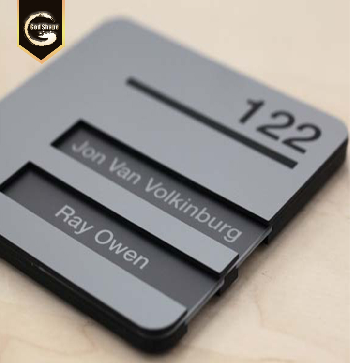 Custom signage maker aluminum profile wayfinding signage office sign nameplate