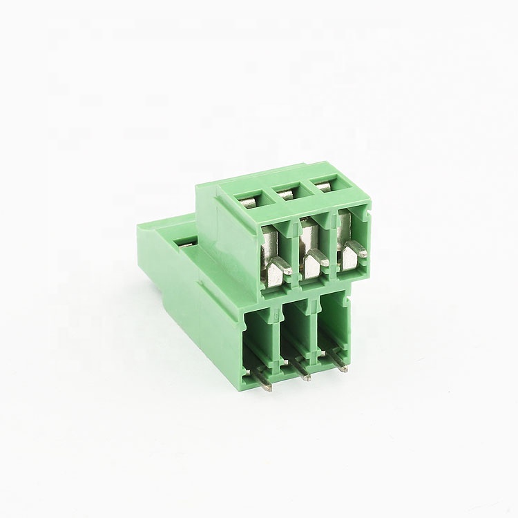 3 pin green spring terminal block electrical terminal wiring connector