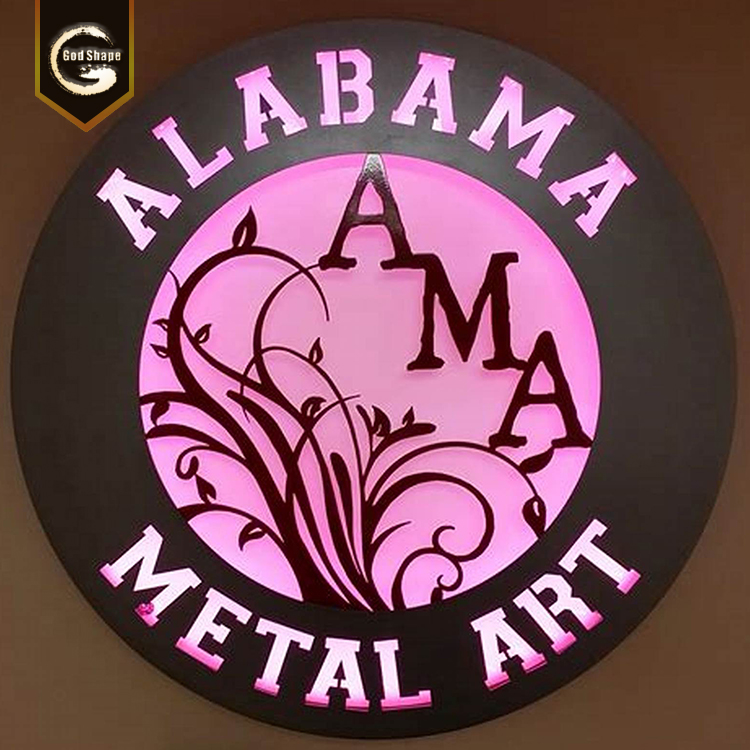 Wall mount metal plaque stainless steel metal sign custom advertising plauqe logo signage