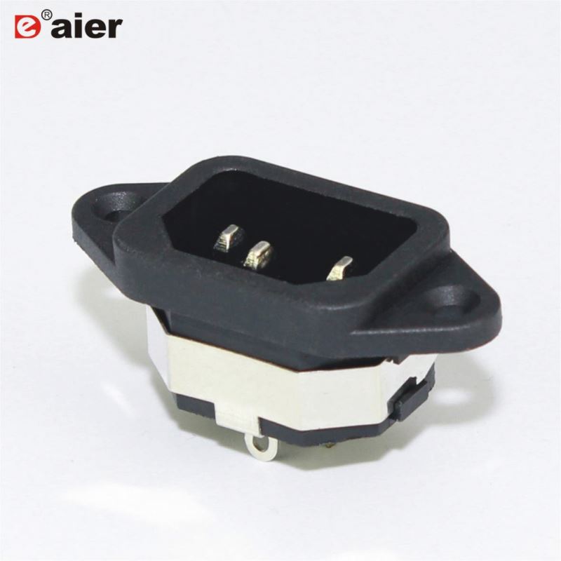 3-pin plug pcb mount AC power socket