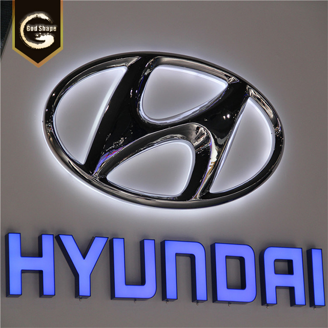 Custom Made Acrylic Automobile 3d Led Lighted Car Logo for 4S Car Shop