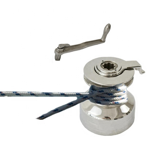 mini manuel self tailing rope sail sailing boat winch JVSW-007