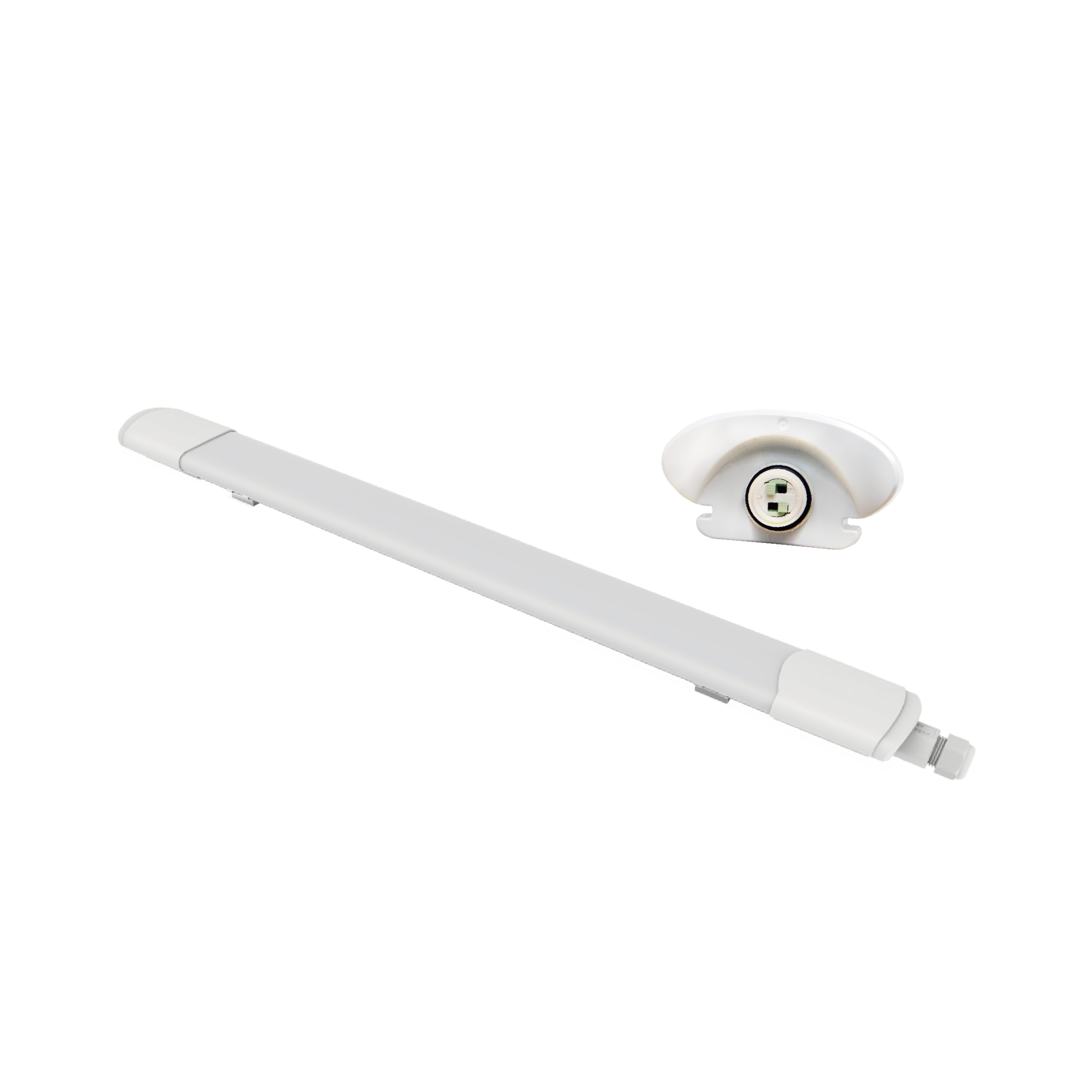 T8 White Ip65 325pcs Pc Housing Linear Fixture Batten For Three Hours With Microwave Motion Sensor 60w Tuv Led Tri-proof Light